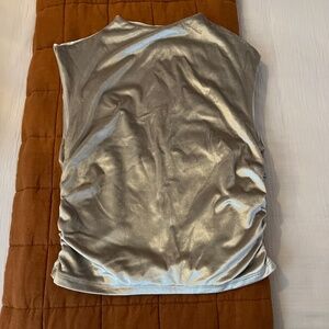 High neck velvet top
